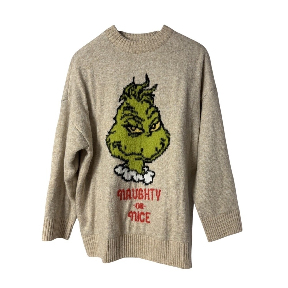 NWT American Eagle AEO Womens Oversized The Grinch Pullover Sweater Size‎ Medium